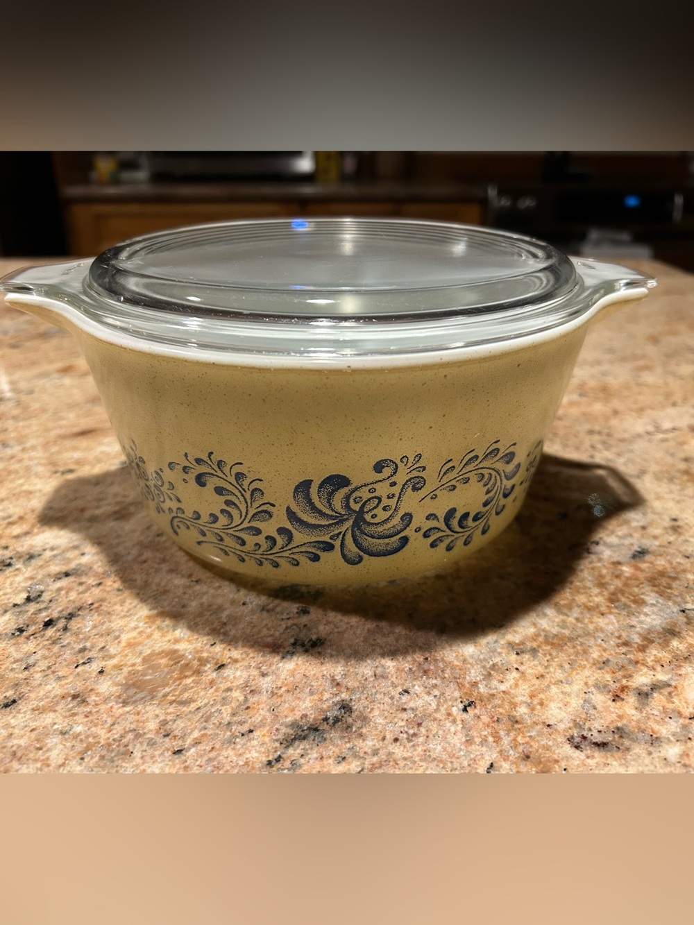 Pyrex #474-B 1.5Qt “Homestead” Cinderella Casserole w/Pyrex Glass Lid #474-C
